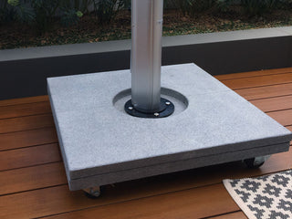 Granite Umbrella Base with Wheels in 150kgs 2.
