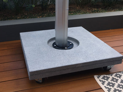 Granite Umbrella Base with Wheels in 150kgs 2.