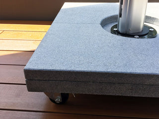 Granite Umbrella Base with Wheels in 150kgs 3.