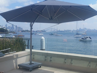 Granite Umbrella Base with Wheels in 150kgs 1