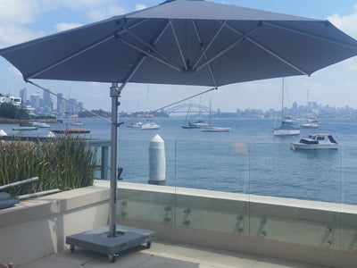 Granite Umbrella Base with Wheels in 150kgs 1