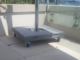 Granite Umbrella Base with Wheels in 150kgs