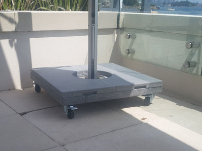 Granite Umbrella Base with Wheels in 150kgs
