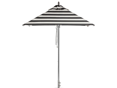 Greenwich 2m Square Outdoor Market Umbrella and Stripe in Black & White Stripe