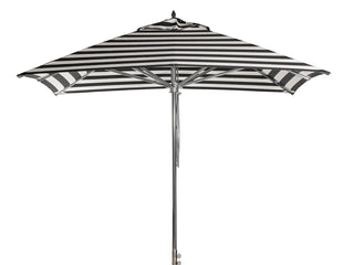 Greenwich 3m Square Outdoor Market Umbrella in Black & White Stripe