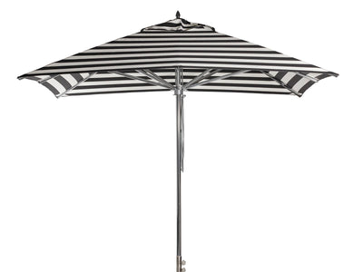 Greenwich 3m Square Outdoor Market Umbrella in Black & White Stripe