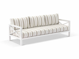 Hampton Outdoor Lounge in White / Chester Stripe