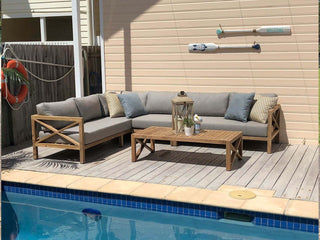 Hampton Outdoor Coffee Table - back view.