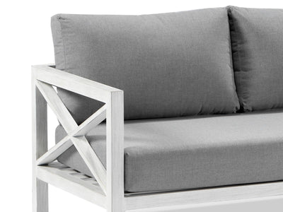 Hampton Outdoor Lounge in White Wash / Cast Slate 1