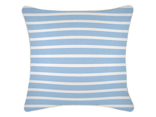 Hampton Stripe Pale Blue Outdoor Cushion