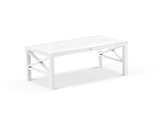 Hampton Sofa Set | Outdoor Lounge Setting in White / Chester Stripe / Hampton Coffee Table_8