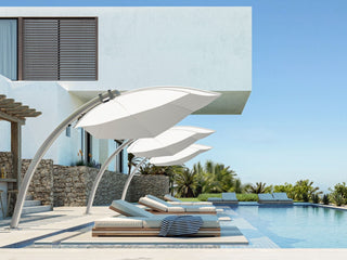 Icarus UX Leaf Shaped Outdoor Umbrella in Architecture / Movable Base 1