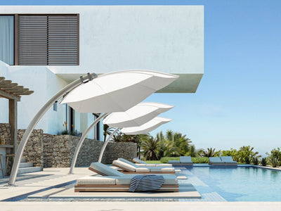 Icarus UX Leaf Shaped Outdoor Umbrella in Architecture / Movable Base 1