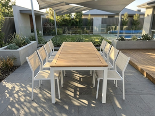 PERTH ONLY SALE- Barcelona Table with Balkoni Chairs 9pc Outdoor Dining Setting_1
