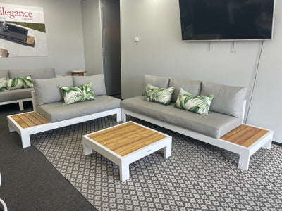 SYD FLOORSTOCK SALE - Aspen 5 Seater Outdoor Teak Platform Lounge Setting_1