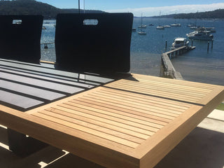 Truro Teak Platform | Outdoor Lounge Setting in Sooty / 5 Seater / Truro Coffee Table_3