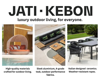 Truro Teak Platform | Outdoor Lounge Setting in Tundra Rye / 5 Seater Modular / Truro Coffee Table_7