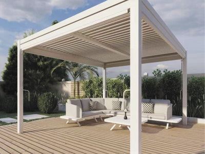Kayden Outdoor Pergola in White / 4x3m