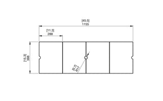 Ecosmart L50 Glass Cover Plate - top view.
