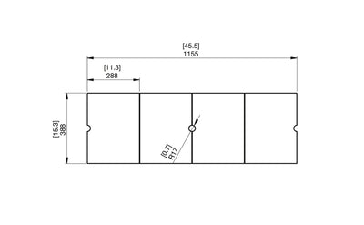 Ecosmart L50 Glass Cover Plate - top view.