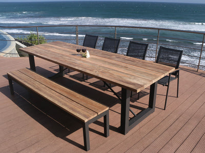 Laguna Outdoor Dining Table in Charcoal / 290x100cm 8.
