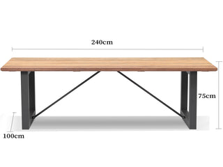 Laguna Outdoor Dining Table in Charcoal / 240x100cm 2.