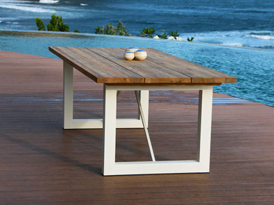 Laguna Outdoor Dining Table in White / 240x100cm 5