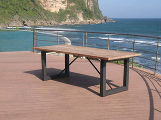 Laguna Table & Twain Teak Arm Chair | Outdoor Dining Setting in Charcoal / Cinder / 9pc 240cm_8