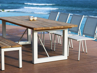 Laguna Outdoor Dining Table in White / 240x100cm 6.
