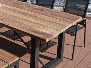 Laguna Outdoor Dining Table in Charcoal / 240x100cm - top view 2.