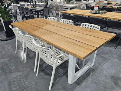 FLOORSTOCK SALE - Laguna Table with Aztec Chairs 7pc Outdoor Dining Setting_1