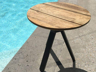Larsen Round Outdoor Side Table in 406x490H
