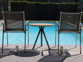 Larsen Round Outdoor Side Table in 600x600H - side view 2.