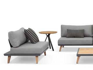 Larsen Round Outdoor Side Table in 600x600H - side view 6.