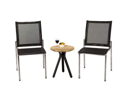 Larsen Round Outdoor Side Table in 406x490H - side view 2.