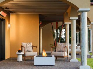 Ecosmart Base 30 Outdoor Fire Table in Natural - lifestyle.
