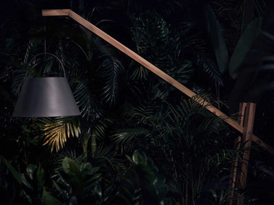 Jane Outdoor Solar Lamp with Stand in Royal Grey - lifestyle 2.