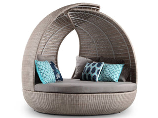 Lotus Outdoor Daybed in Elk / Carbon Beige