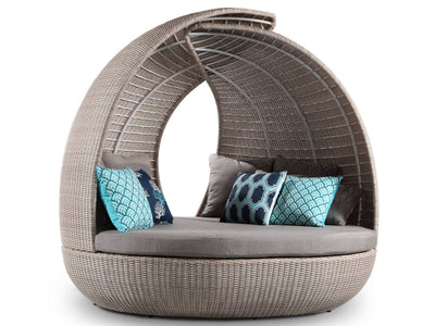 Lotus Outdoor Daybed in Elk / Carbon Beige