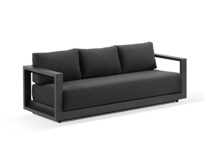 Milos Outdoor Lounge in Charcoal / Graphite / 3 Seater