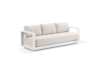 Milos Sofa Set | Outdoor Lounge Setting in White / Pebble / 5 Seater / Adele Coffee Table Set_3
