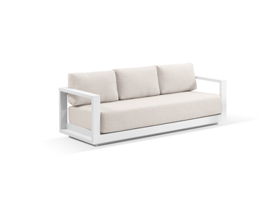 Milos Sofa Set | Outdoor Lounge Setting in White / Pebble / 5 Seater / Adele Coffee Table Set_3