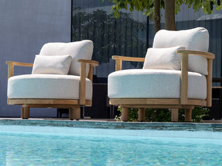 Lucca 2pc Teak Outdoor Swivel Lounge Set_2