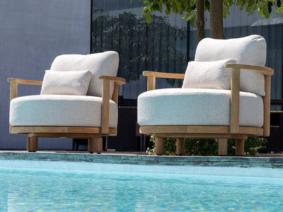 Lucca 2pc Teak Outdoor Swivel Lounge Set_2