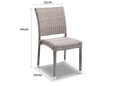 Lucerne Armless Outdoor Dining Chair 1