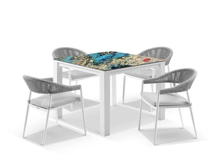 Domiziani Lava Stone Table & Nivala Chairs | Outdoor Dining Setting in White / Luna Rossa / Frost Grey / 5pc 95cm_1