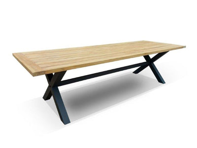 Lyon Outdoor Dining Table in Charcoal / 290x100cm