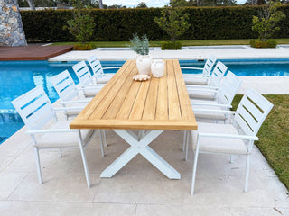 Lyon Table with Twain Chairs 9pc Outdoor Dining Setting_1