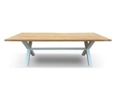 Lyon Outdoor Dining Table in White / 240x100cm 3.
