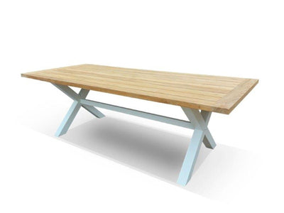 Lyon Outdoor Dining Table in White / 240x100cm